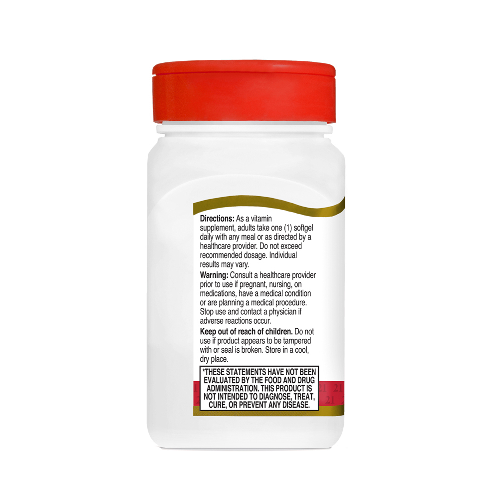 Vitamina D3 25 mcg / 1000 UI 21st Century (250 cápsulas) - Miniatura 3