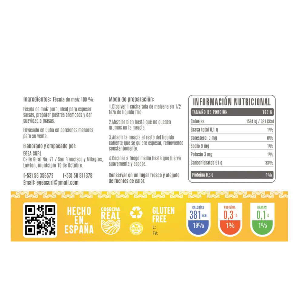 Maicena Cosecha Real (3 x 1 kg / 2.2 lb) - Miniatura 3