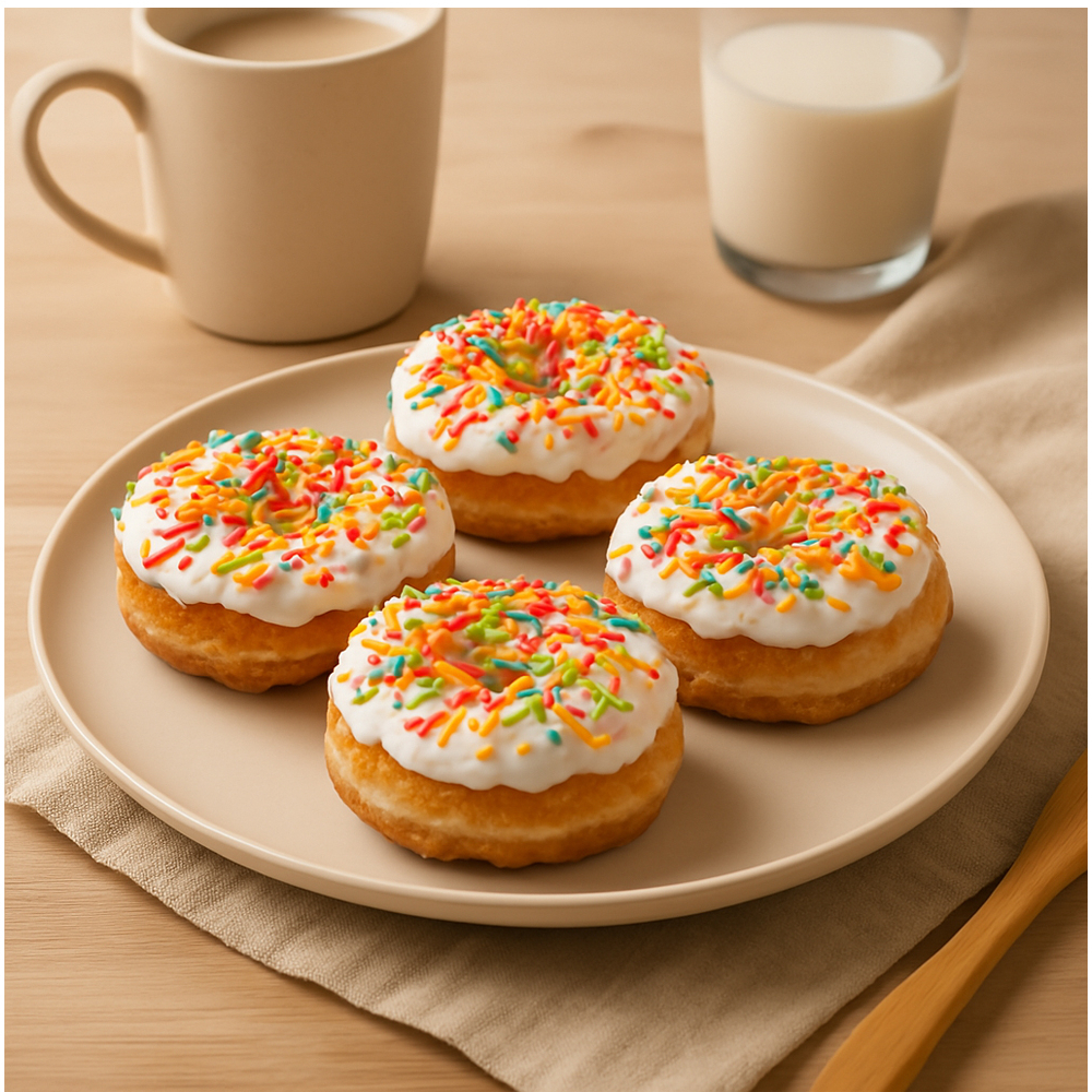 Dona cubierta de dulce de leche y gragea de colores (4 x 116 g / 4.01 oz) - Miniatura 4