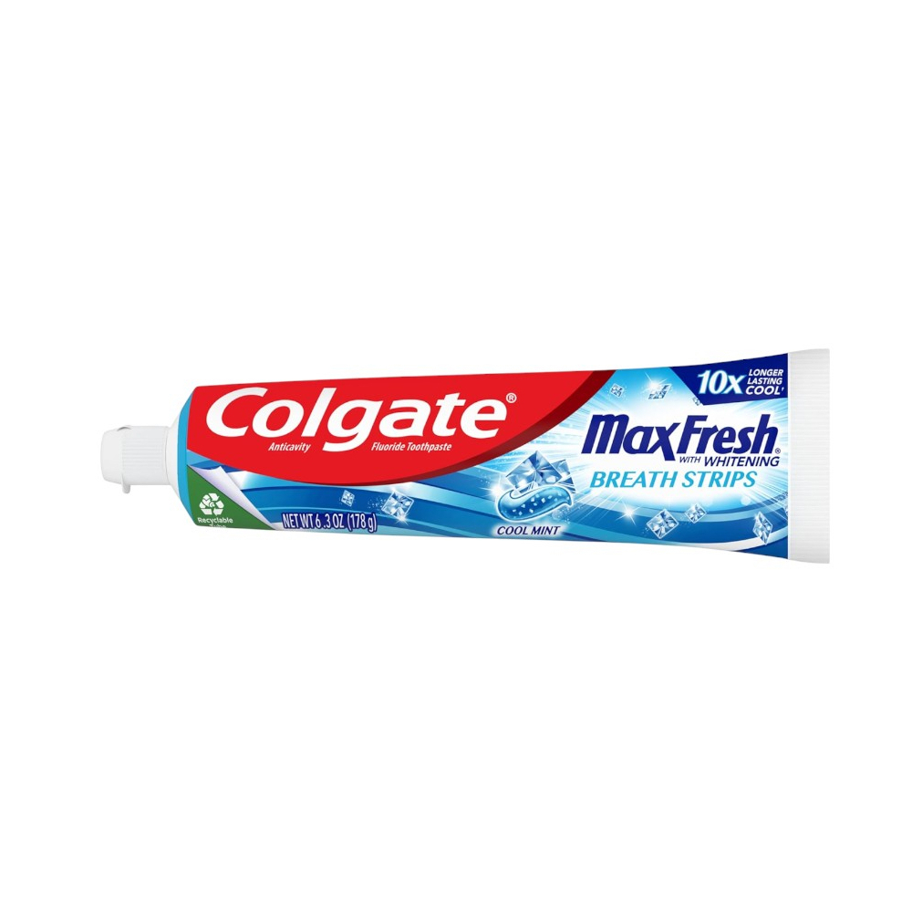 Pasta de dientes con tiras blanqueadoras para el aliento Colgate MaxFresh (178 g / 6.3 oz) - Miniatura 2