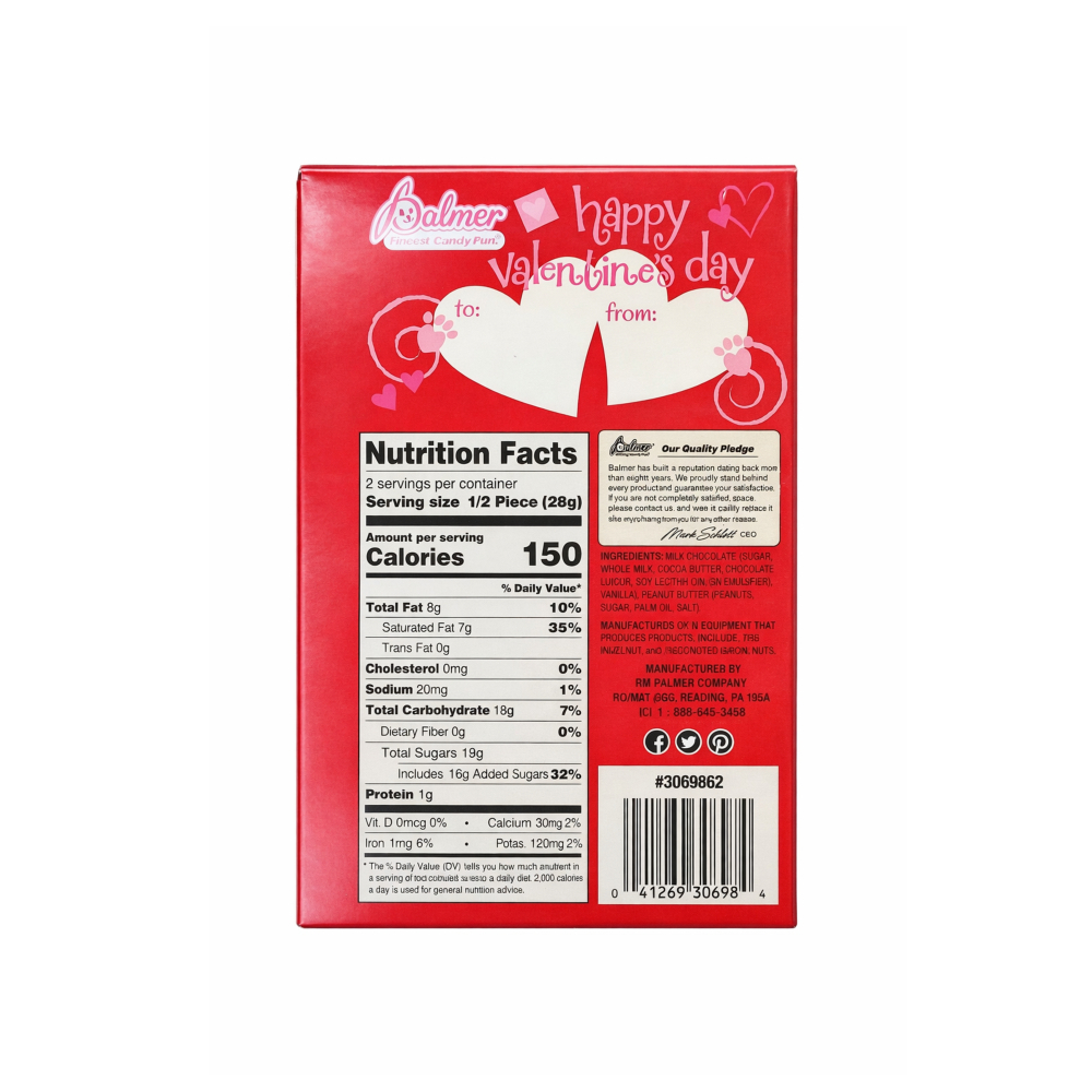 Bombón en forma de corazón Happy Valentine's Day Palmer (56 g / 2 oz) - Miniatura 3