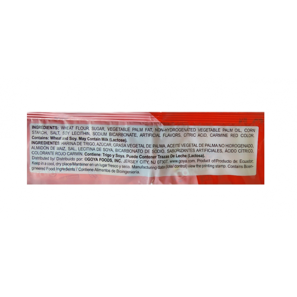 Galletas de vainilla rellenas con crema sabor a fresa Carnaval Goya (403 g / 14.2 oz) - Miniatura 4