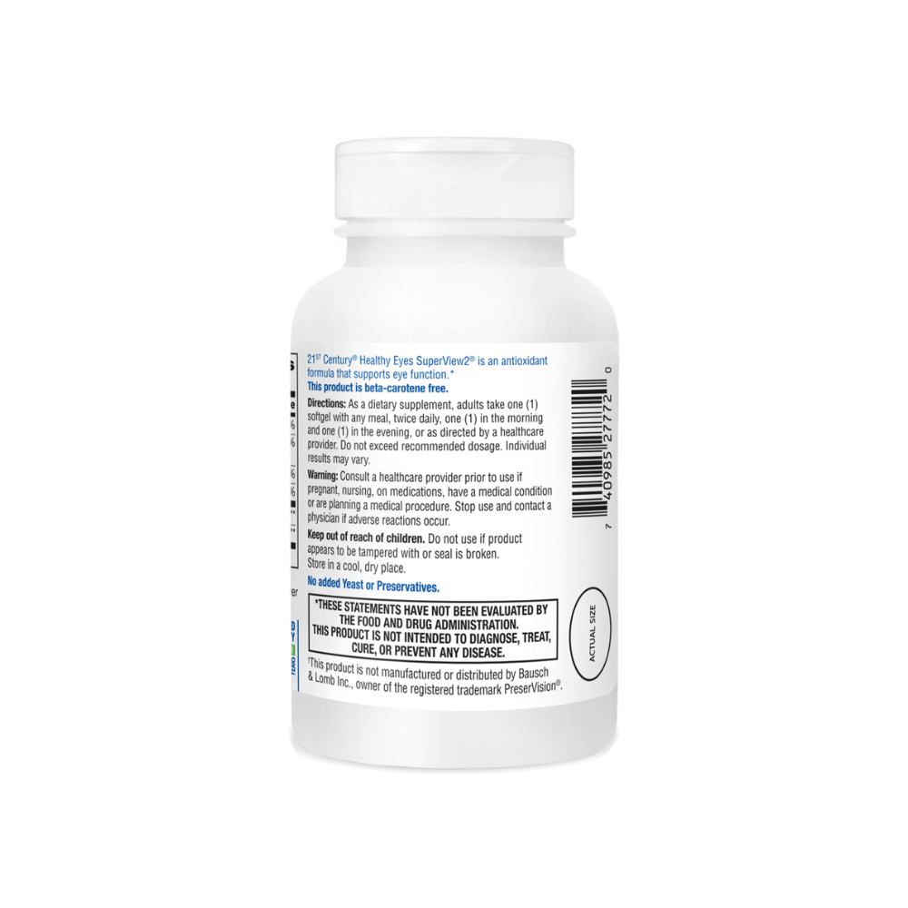 Suplemento de vitaminas y minerales Super Vision2 21st Century (120 cápsulas blandas) - Miniatura 3