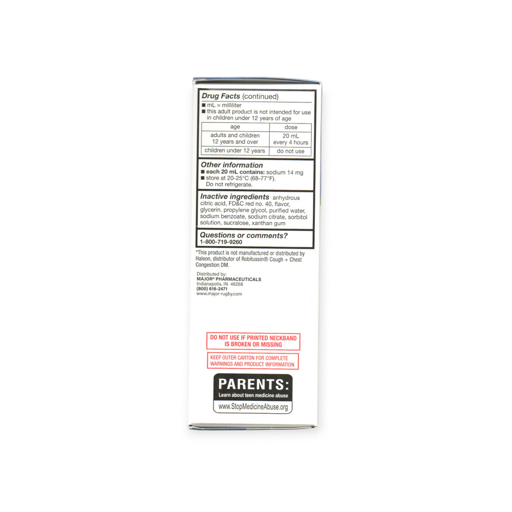 Robafen DM. Dextrometorfano bromidrato 20 mg + Guaifenesina 200 mg Major (237 ml / 8 oz fl) - Miniatura 3