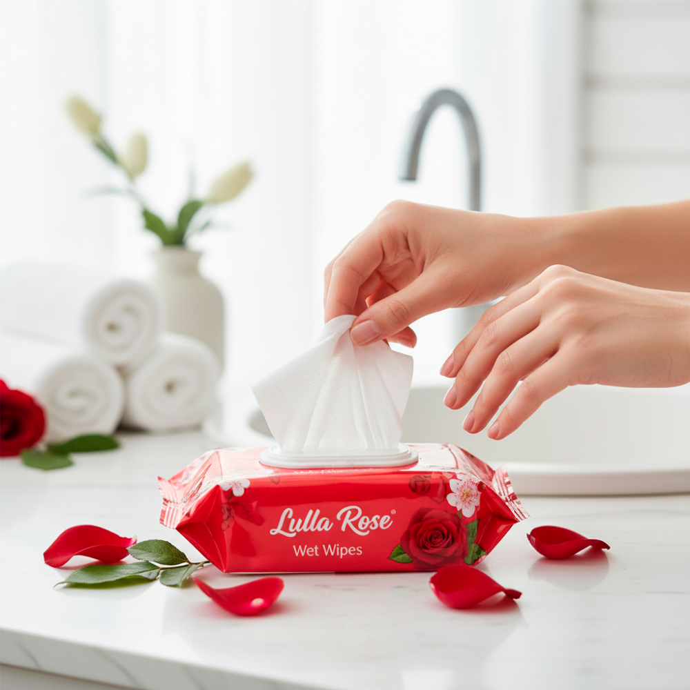 Toallitas húmedas con fragancia de rosas Lulla (120 U) - Miniatura 4