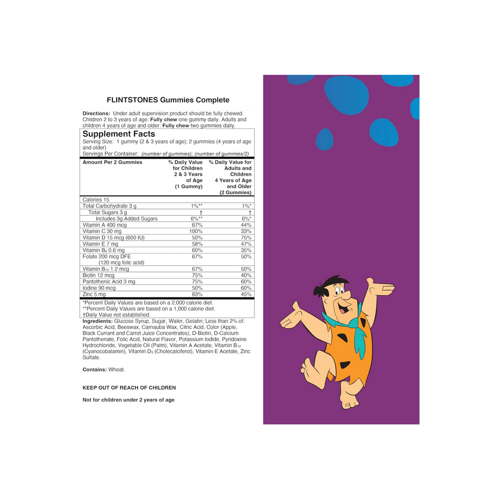 Suplemento multivitamínico para niños Flintstones (180 gomitas) - Miniatura 3