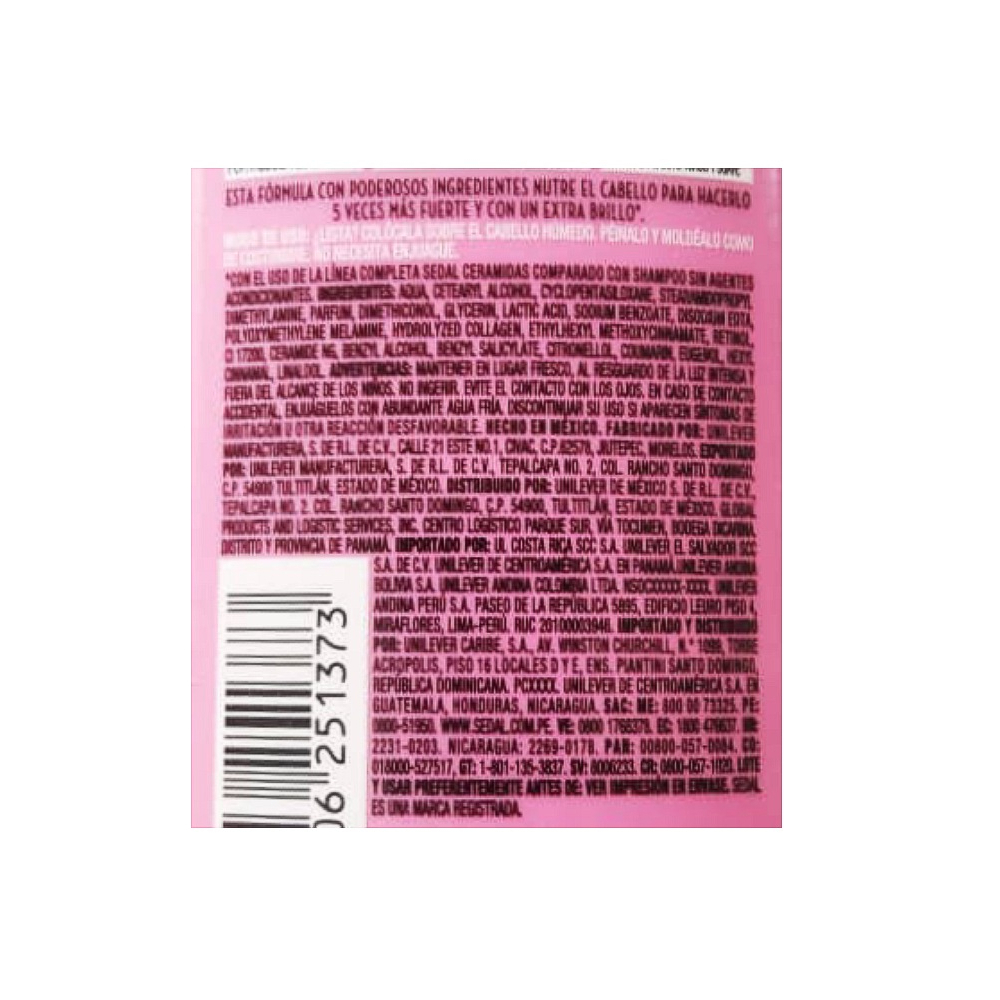 Crema para peinar ceramidas Sedal (135 ml / 4.8 fl oz) - Miniatura 3