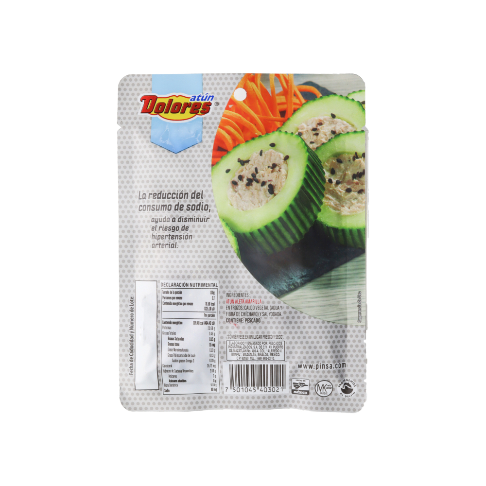 Atún aleta amarilla en trozos en agua Dolores (74 g / 2.61 oz) - Miniatura 3
