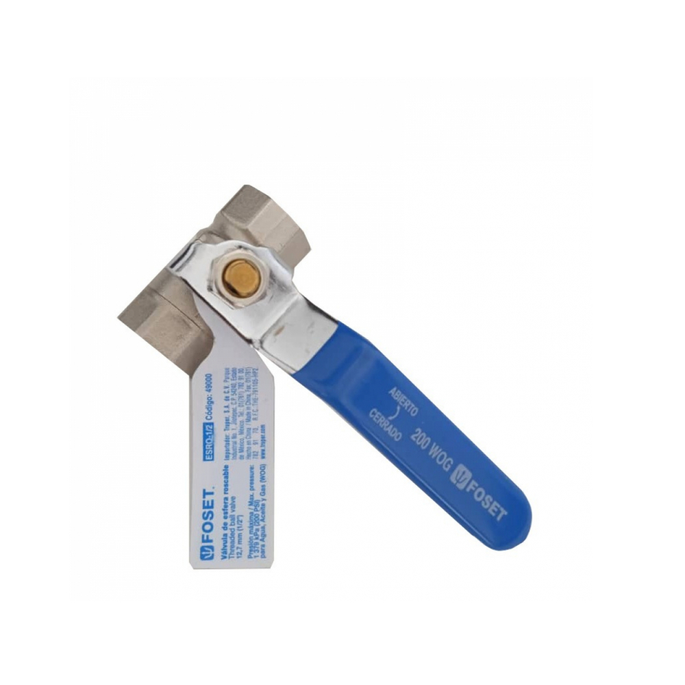 Llave de agua de paso de metal de 1/2 pulgada Foset ESRO-1/2 - Miniatura 2
