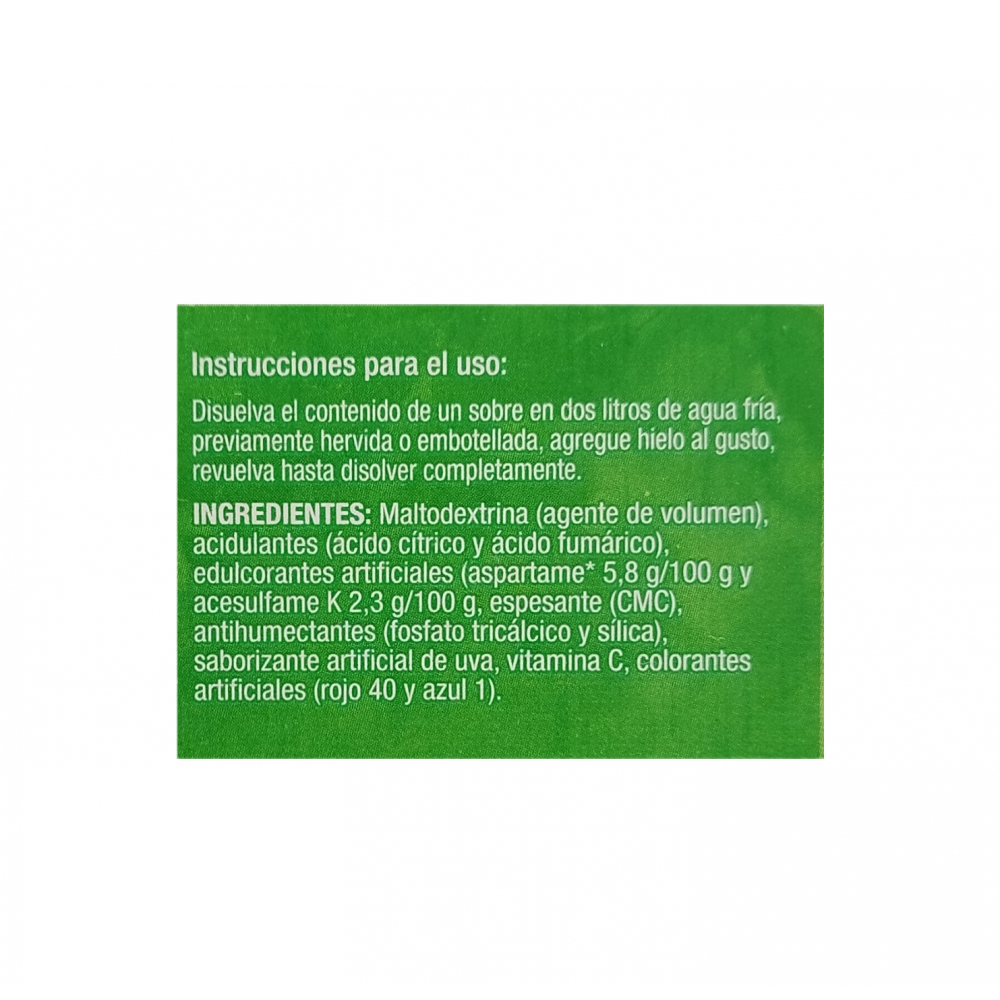 Refresco instantáneo sabor uva Zuko (104 g / 3.67 oz) - Miniatura 2