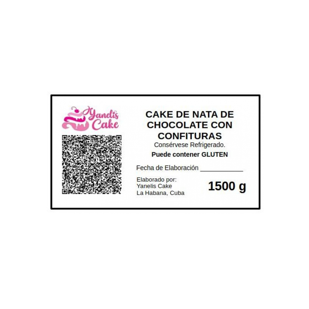 Cake de nata de chocolate y confituras Yanelis Cake (10 comensales) - Miniatura 3