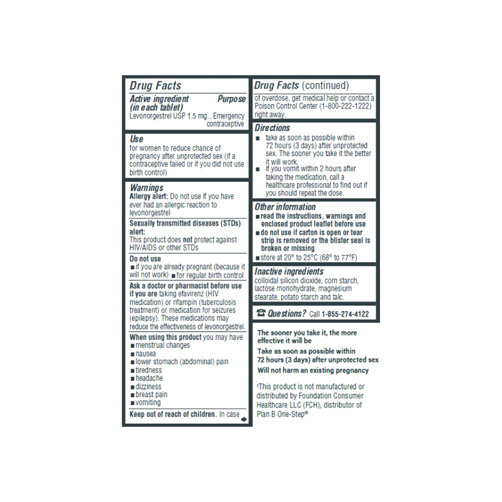 Levonorgestrel 1.5 mg Rugby (1 tableta) - Miniatura 2