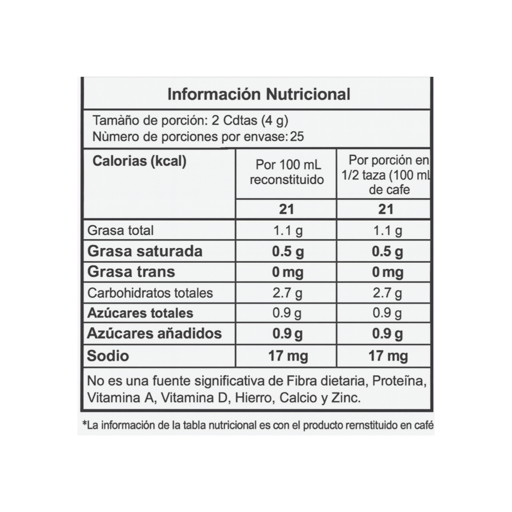 Crema para café sin lactosa Boom (100 g / 3.53 oz) - Miniatura 4