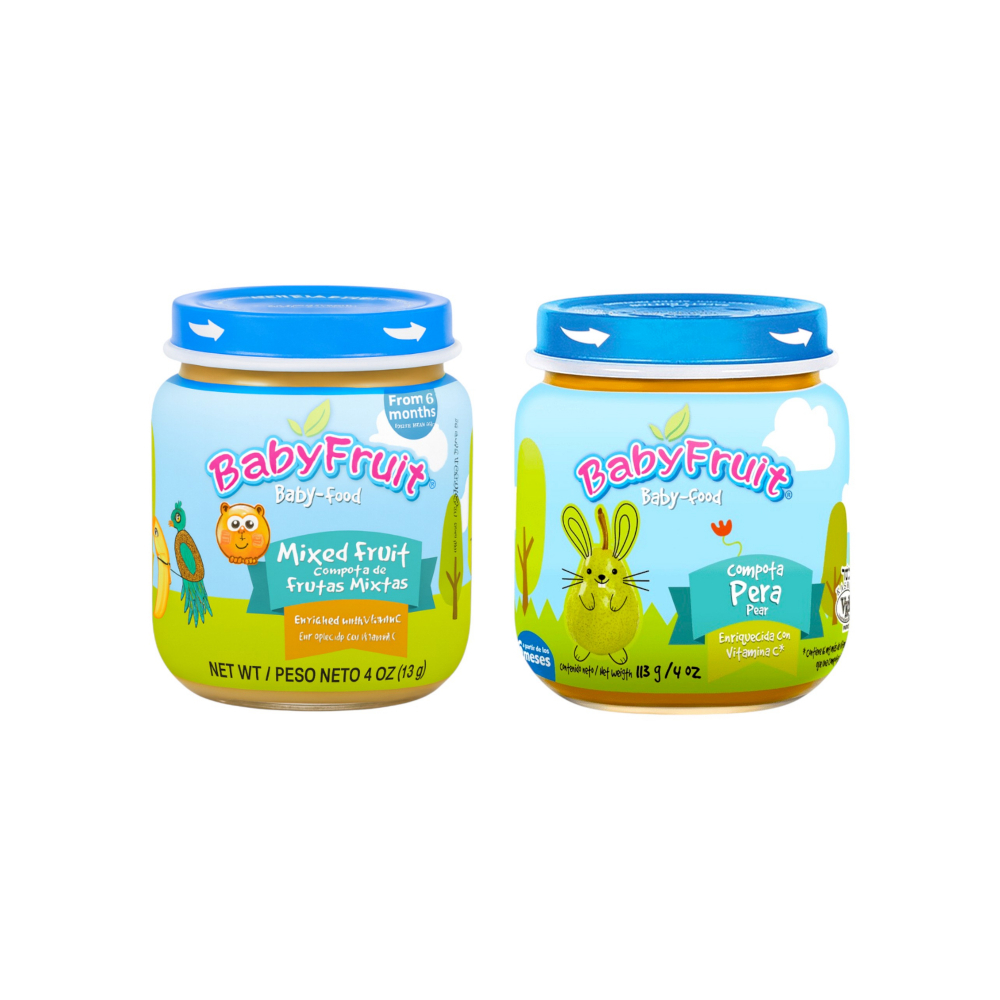 Compotas de pera y frutas mixtas Baby Fruit (24 x 113 g / 4 oz) - Miniatura 2