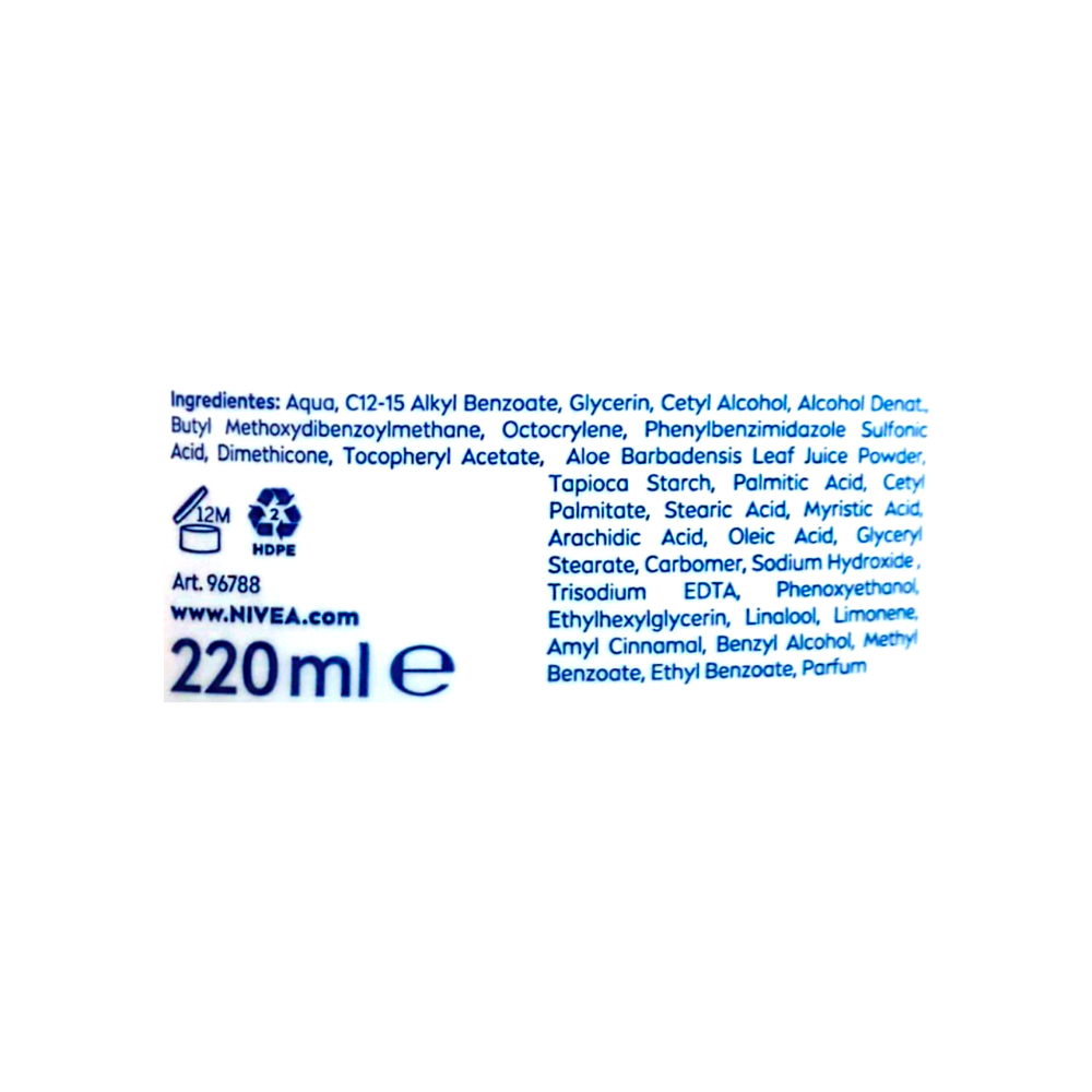 Crema corporal humectante con protección solar FPS15 Nivea (220 ml) - Miniatura 4