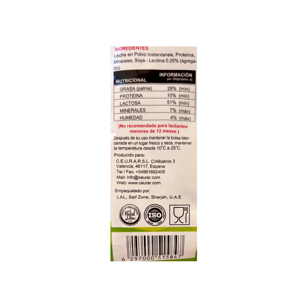 Leche en polvo instantánea con grasa vegetal y multivitaminas Portobello (5 x 400 g / 14.10 oz) - Miniatura 3