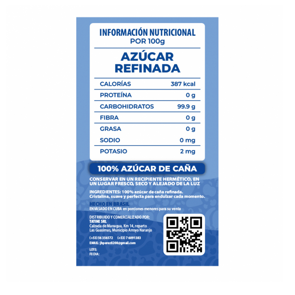 Azúcar blanca refinada Campo Vivo (3 x 1 kg / 2.2 lb) - Miniatura 2