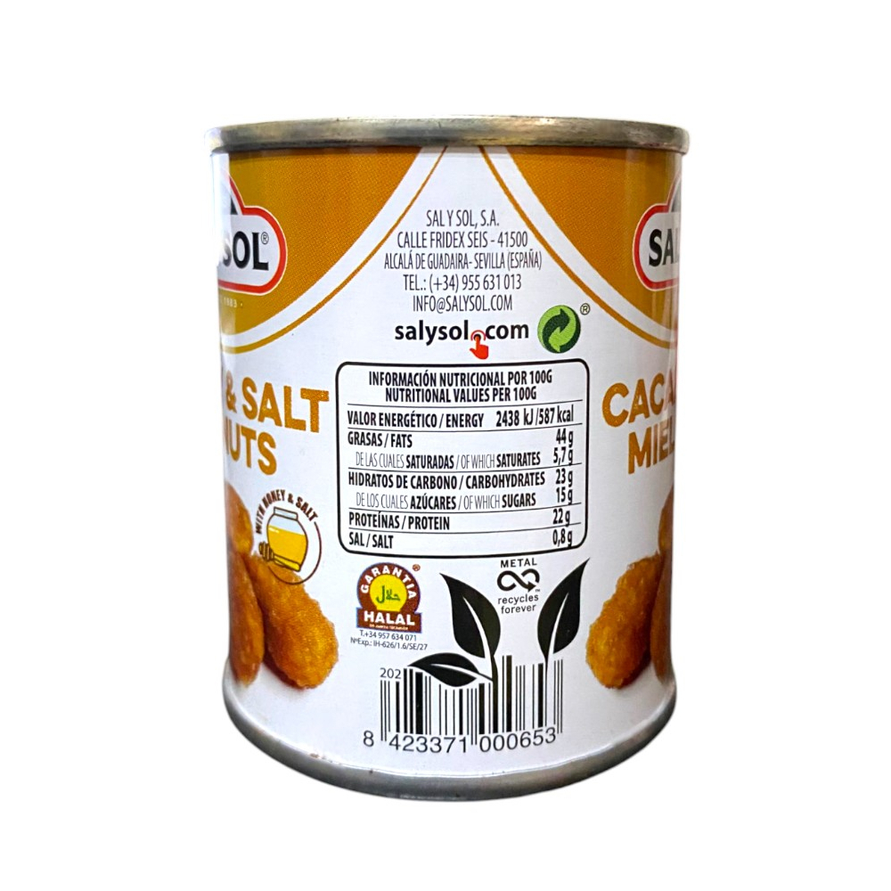 Cacahuetes fritos con miel y sal Salysol (50 g / 1.76 oz) - Miniatura 2