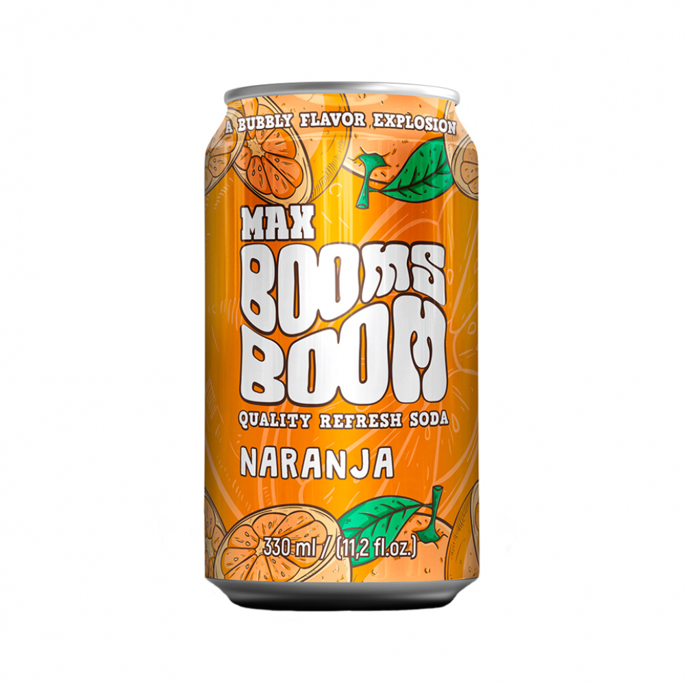 Refresco gaseado sabor naranja Max Booms Boom (330 ml) - Miniatura 4