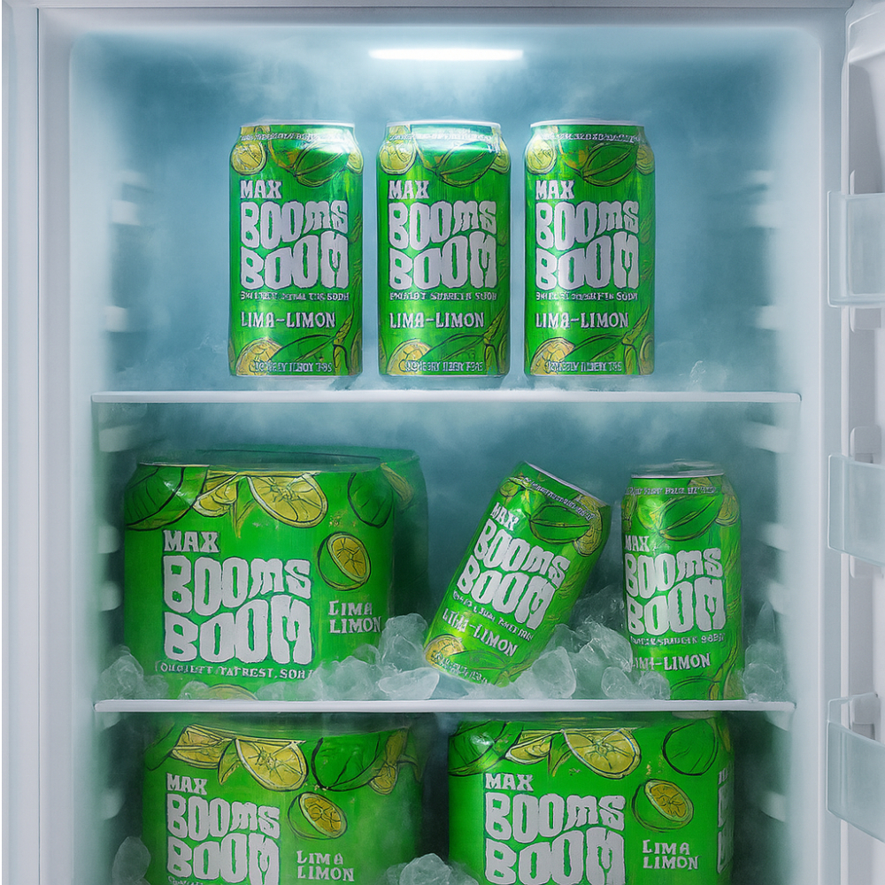 Bebida refrescante gaseada sabor lima-limón Max Booms Boom (12 X 330 ml) - Miniatura 4