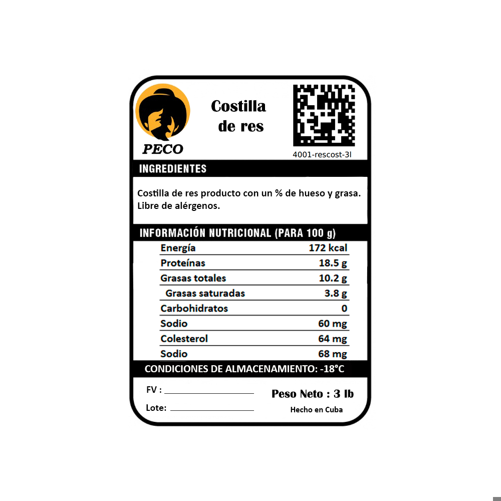 Costilla de res Peco (1.36 kg / 3 lb) - Miniatura 3