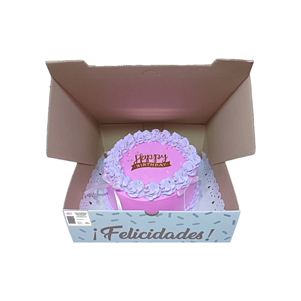 Cake de merengue rosa con lazos Yanelis Cake (6 comensales) - Miniatura 2