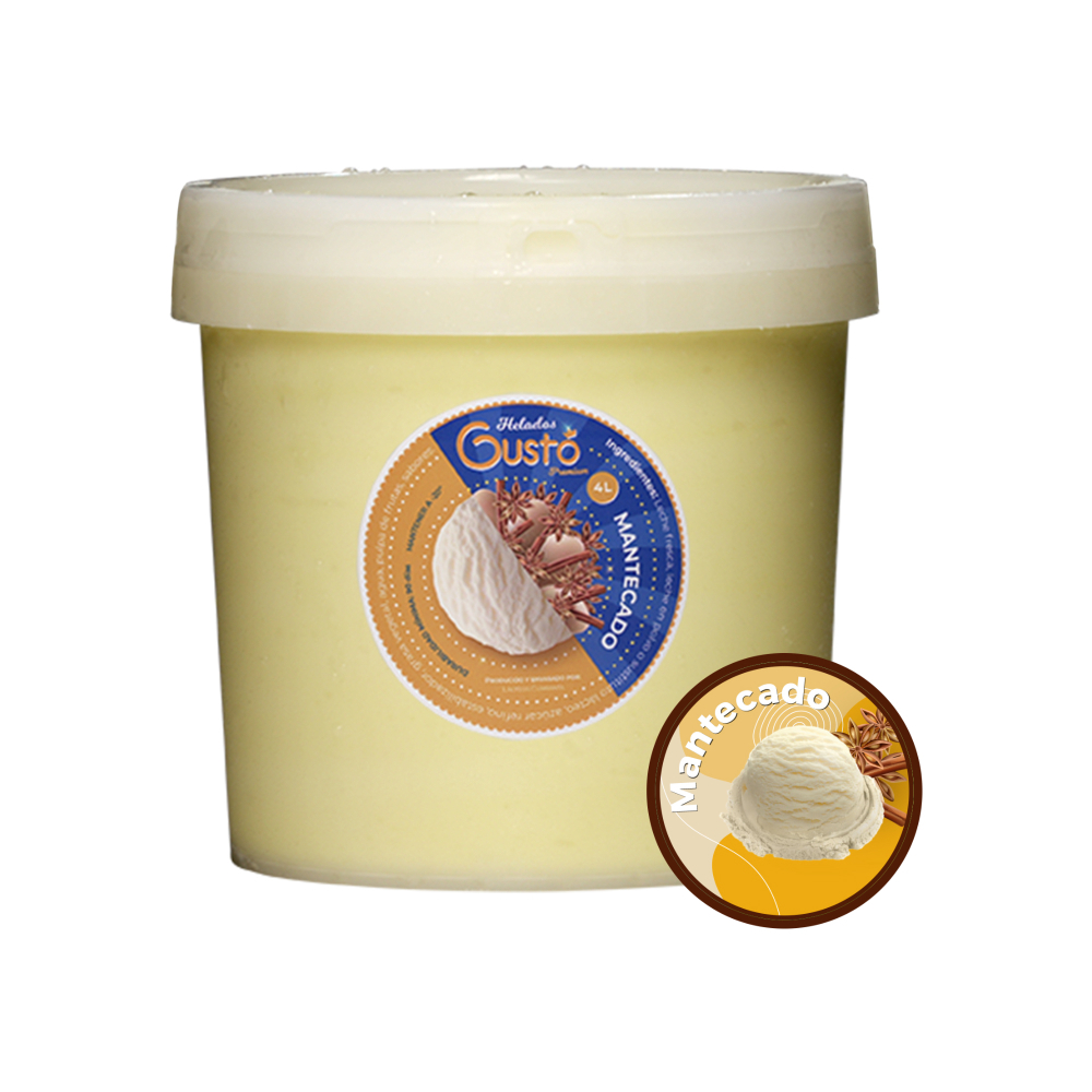 Helado Premium de mantecado Gustó (4 L) - Miniatura 2