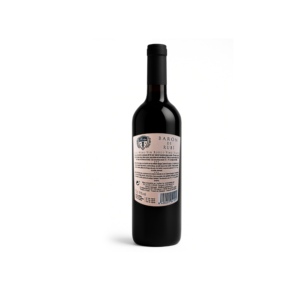 Vino tinto cabernet sauvignon Barón de Rubí (750 ml) - Miniatura 2