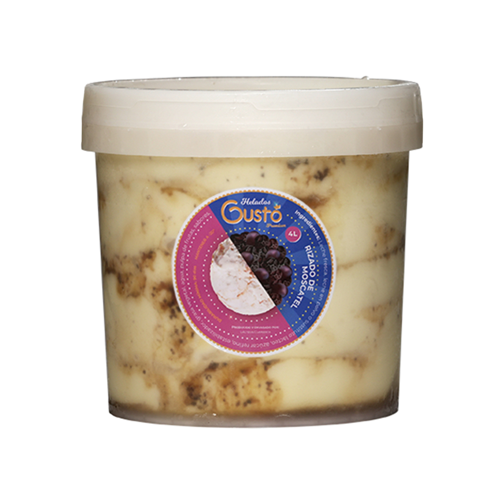 Helado Premium de rizado de moscatel Gustó (4 L) - Miniatura 4
