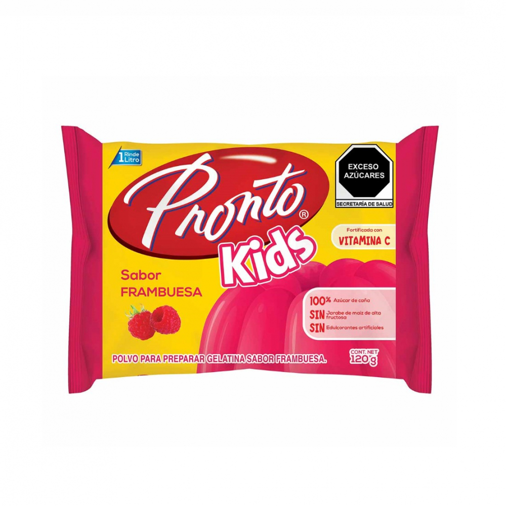 Polvo para preparar gelatina sabor frambuesa Pronto (120 g / 4.23 oz) - Miniatura 2