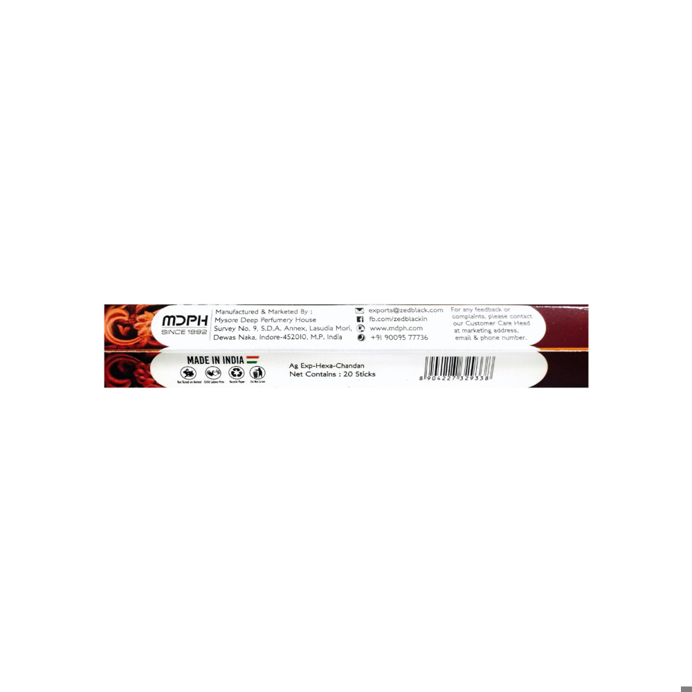 Incienso con aroma a chandan Zed black (20 U) - Miniatura 2