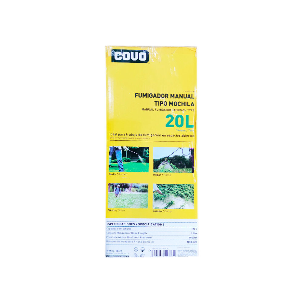 Tanque depósito bomba tipo mochila para fumigar Covo (20 L) - Miniatura 4