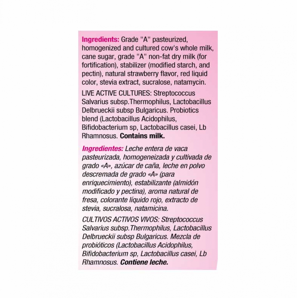 Yogurt de fresa con probióticos YEYA (1.54 L) - Miniatura 3