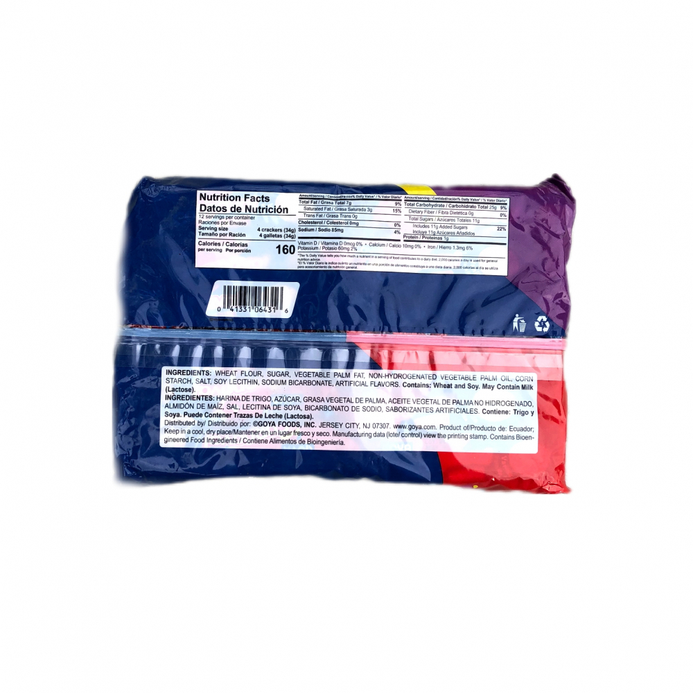 Galletas de vainilla rellenas con crema sabor a vainilla Carnaval Goya (403 g / 14.2 oz) - Miniatura 3