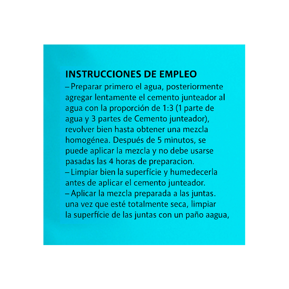 Cemento junteador color blanco TBV (1 kg / 2.2 lb) - Miniatura 4