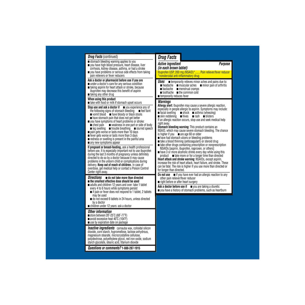 Ibuprofeno 200 mg Equate (100 tabletas) - Miniatura 2