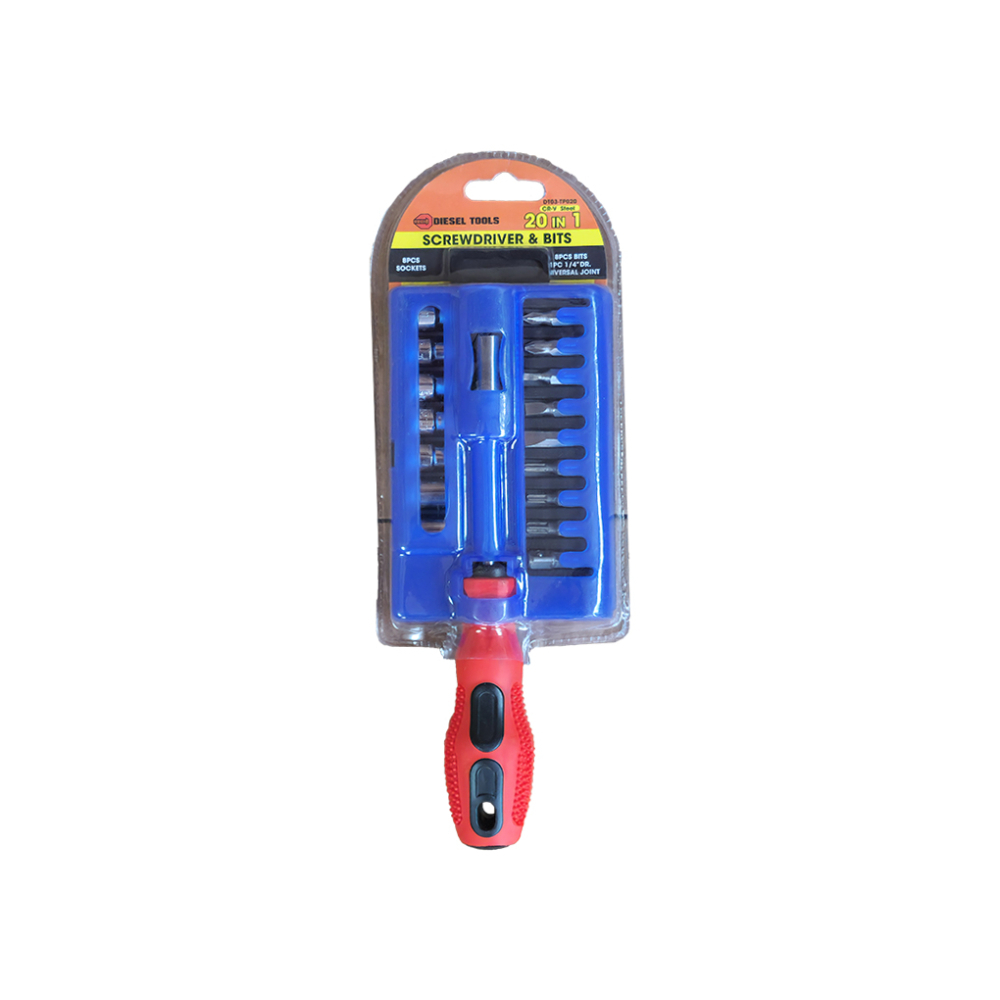 Set de destornillador con adaptador y diferentes medidas de puntas y cubos Diesel Tools (20 U) - Miniatura 4