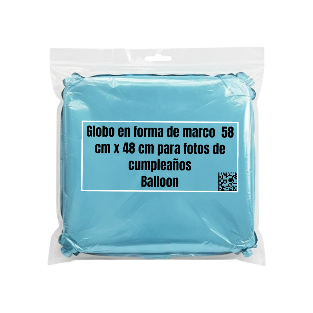 Globo en forma de marco 58 cm x 48 cm para fotos de cumpleaños Balloon - Miniatura 3