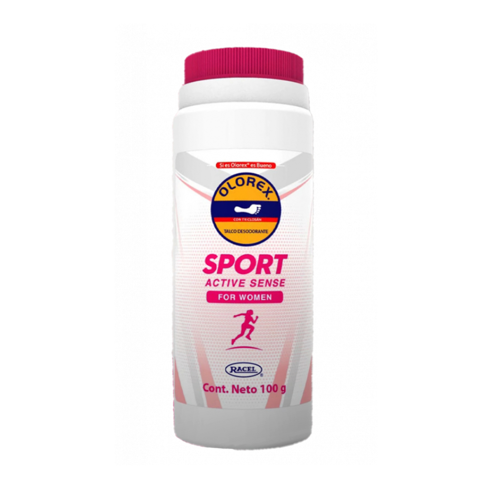 Talco desodorante para mujer Sport Active Sense Olorex (100 g / 3.53 oz) - Miniatura 4