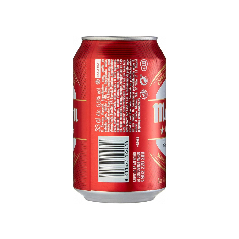 Cerveza Cinco Estrellas Mahou (330 ml) - Miniatura 2