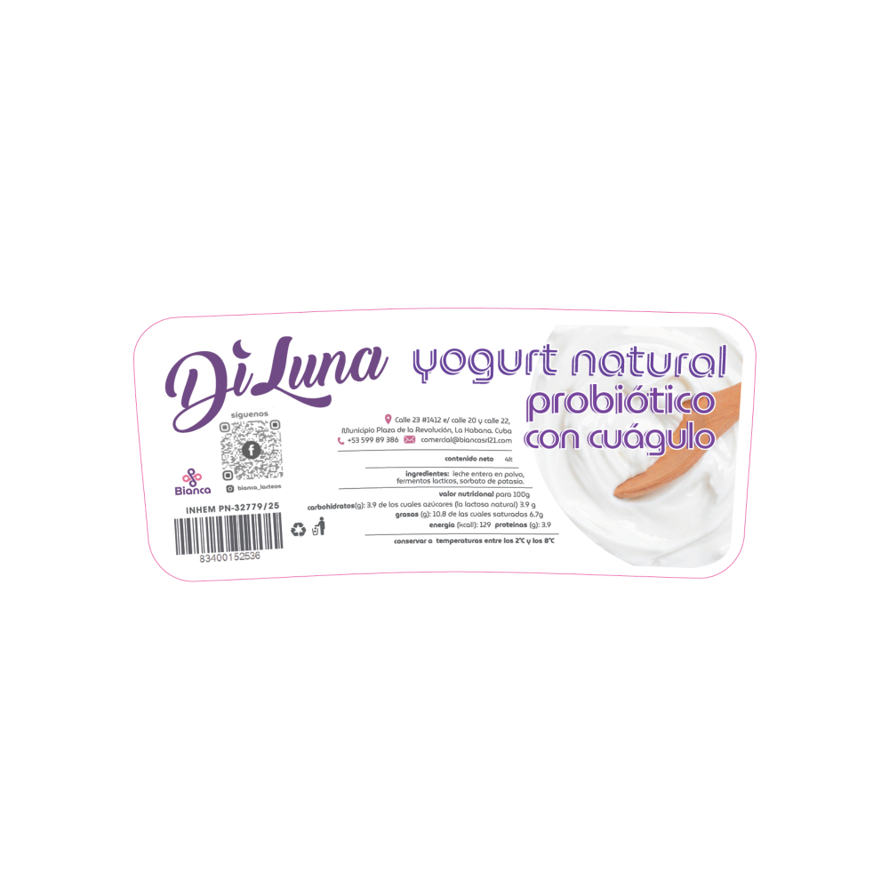 Yogur natural probiótico con coágulo DiLuna (4 L) - Miniatura 2