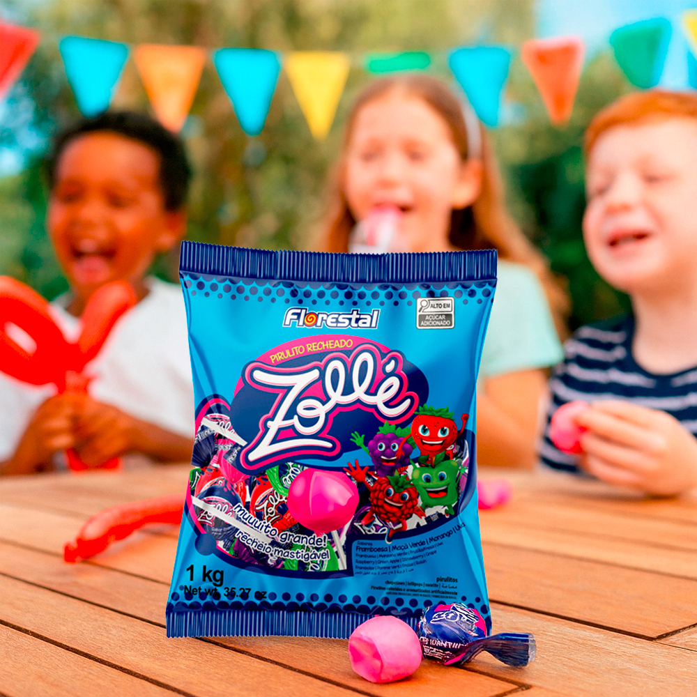 Chupa chupas rellenos sabor a frutas Florestal (1 kg / 2.2 lb) - Miniatura 4