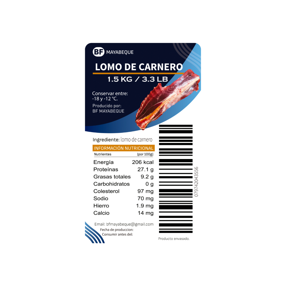 Lomo de carnero BF Mayabeque (1.5 kg / 3.3 lb) - Miniatura 4