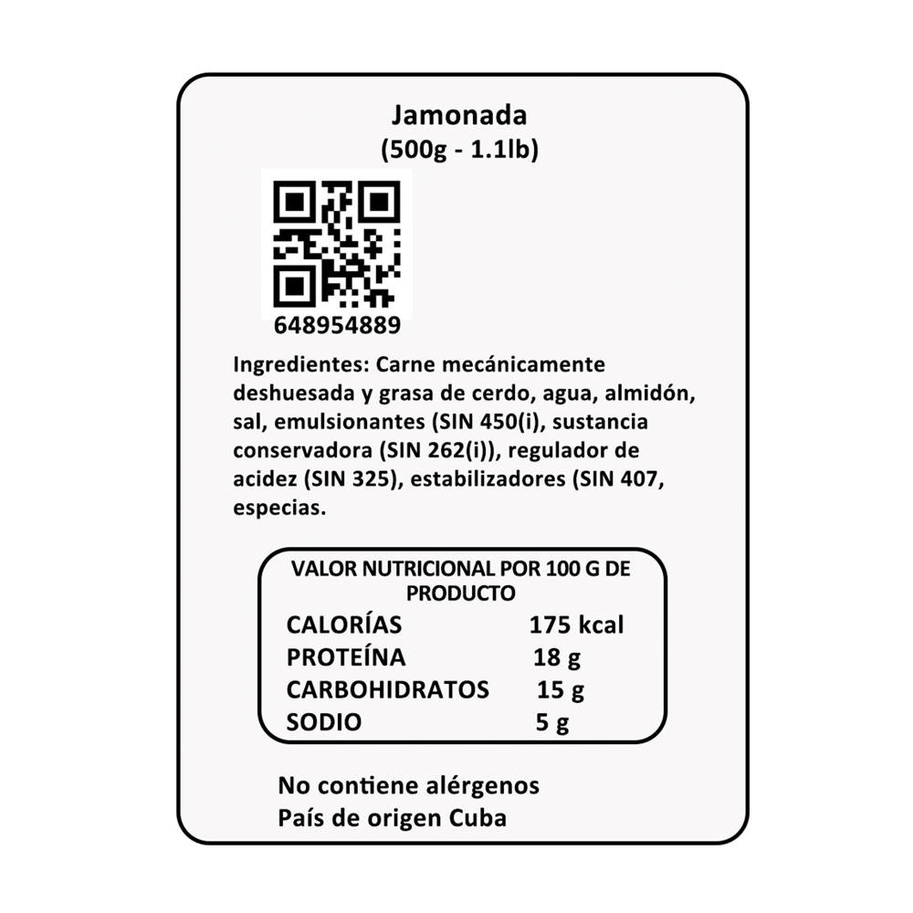 Jamonada Y&D Ricos (500 g / 1.10 lb) - Miniatura 2