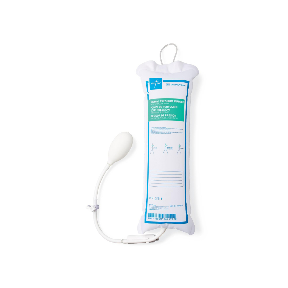 Infusor de presión con válvula de llave de paso Medline (1000 ml) - Miniatura 2
