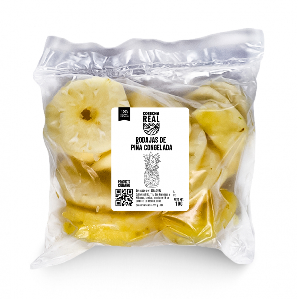 Rodajas de piña congeladas Cosecha Real (1 kg… $3.99 en Cuba