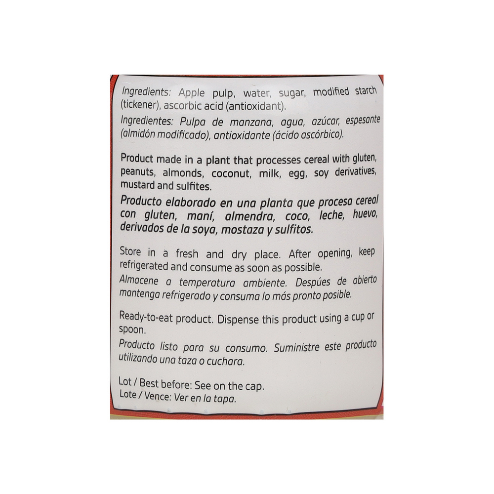 Caja de compotas de manzana YEYA (24 x 113 g / 4 oz) - Miniatura 4