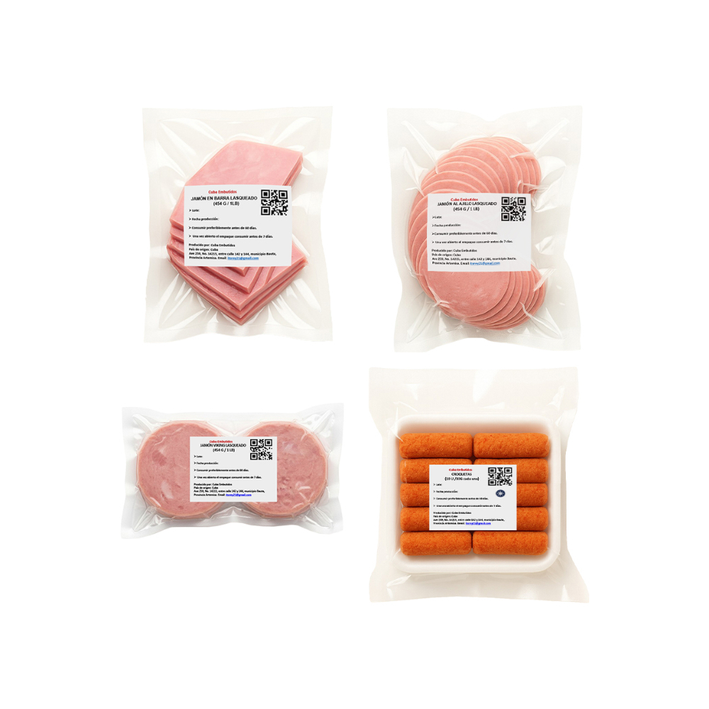 Jamón vicky lasqueado + Jamón en barra lasqueado + Jamón al ajillo lasqueado + Croquetas de jamón - Miniatura 2