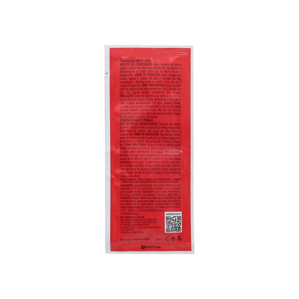 Crema de peinar hidratante para cabellos en transición capilar 2 en 1 Divina Aceitação Nazca Samba (10 g) - Miniatura 2