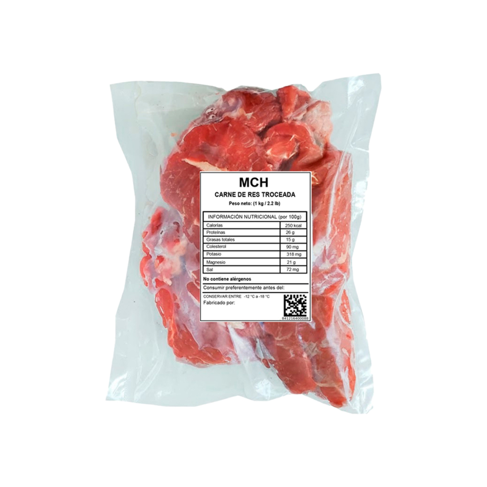 Carne de res troceada MCH (4 x 1 kg / 2.2 lb) - Miniatura 4